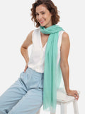 Featherlight Aqua Cashmere Scarf
