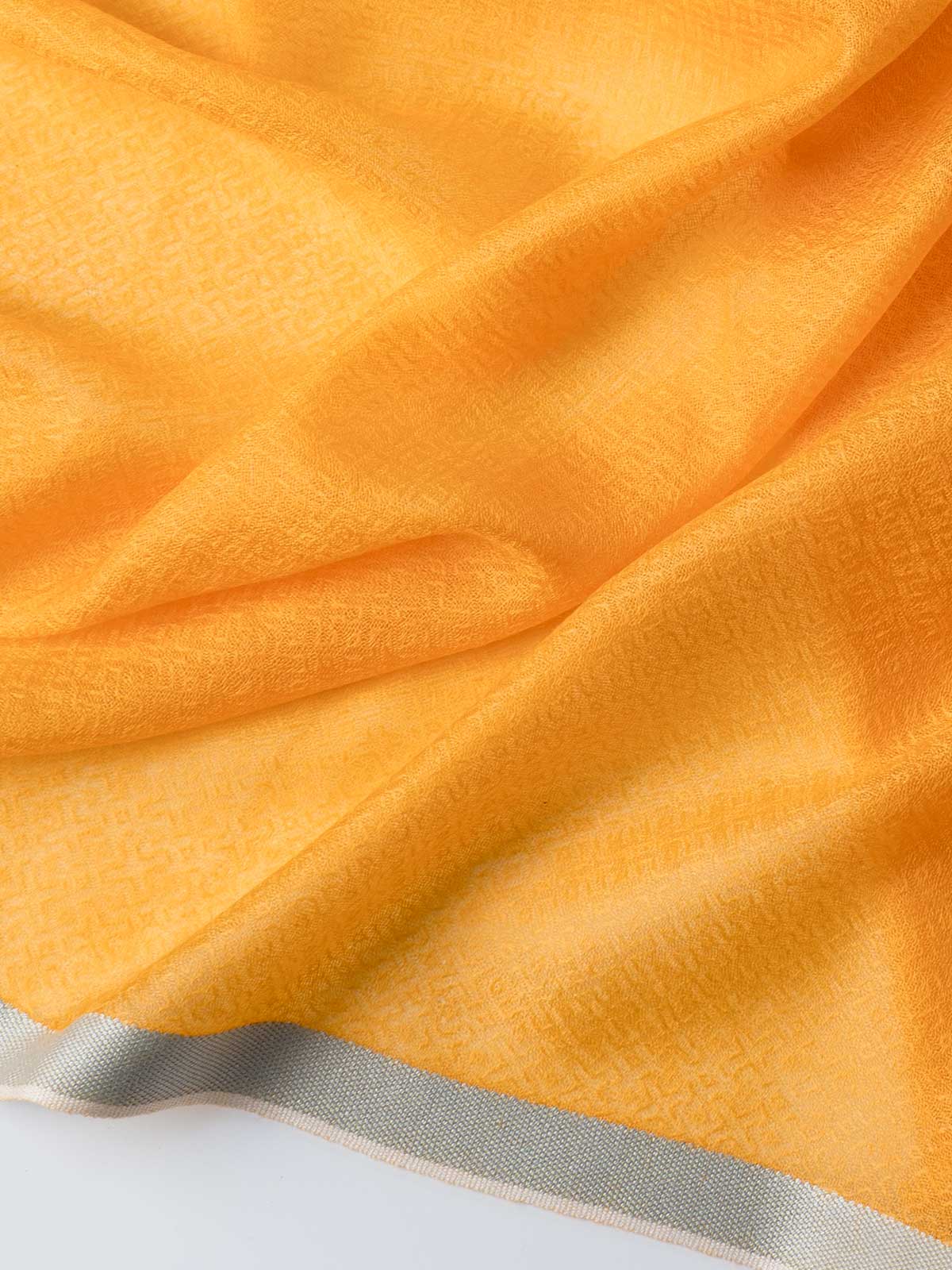 Square - Featherlight Orange Cashmere Scarf