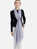 Featherlight Gray Cashmere Scarf