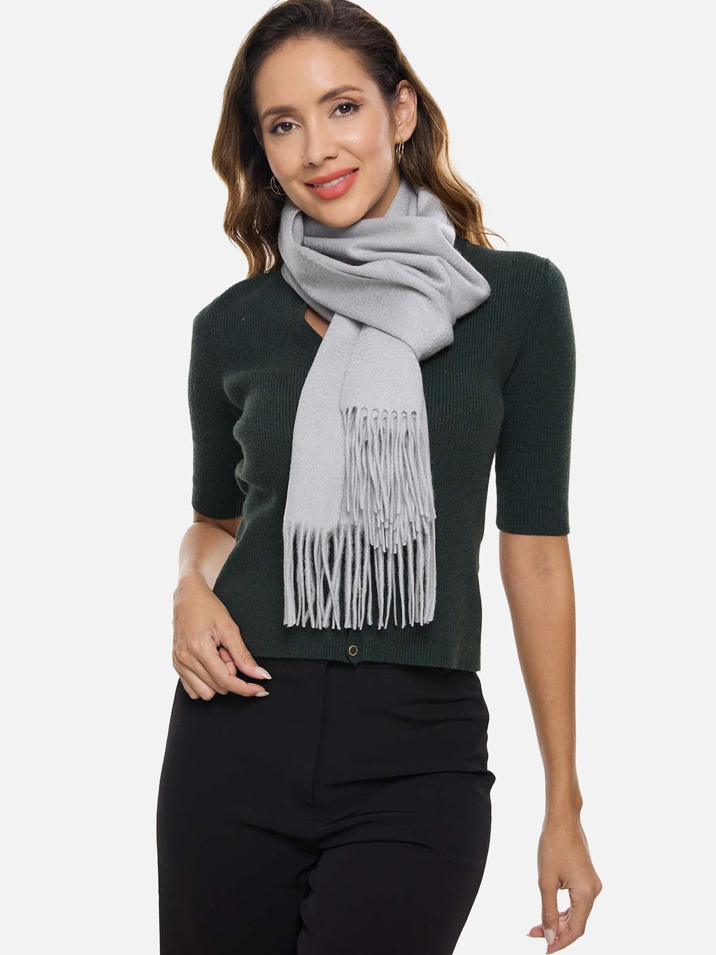 Silver Cashmere Scarf