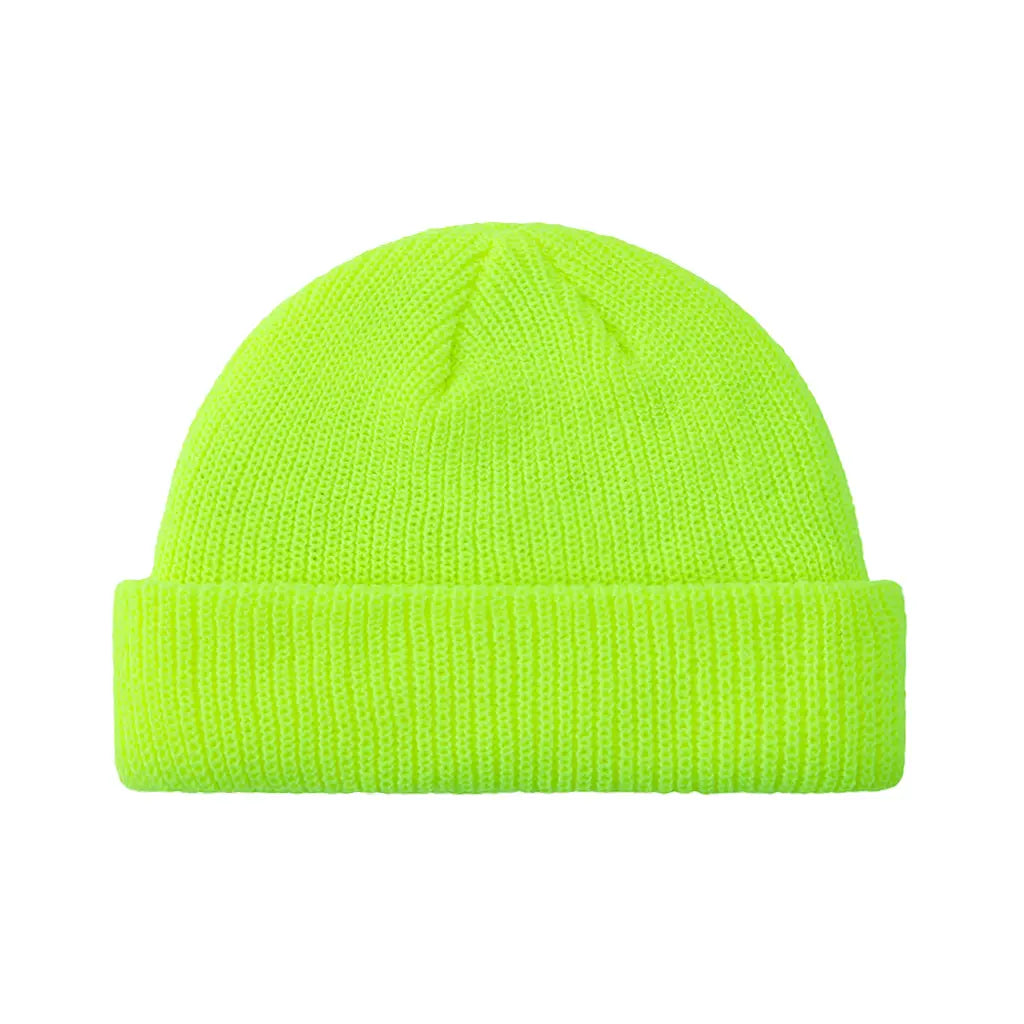NEON YELLOW FISHERMAN BEANIE