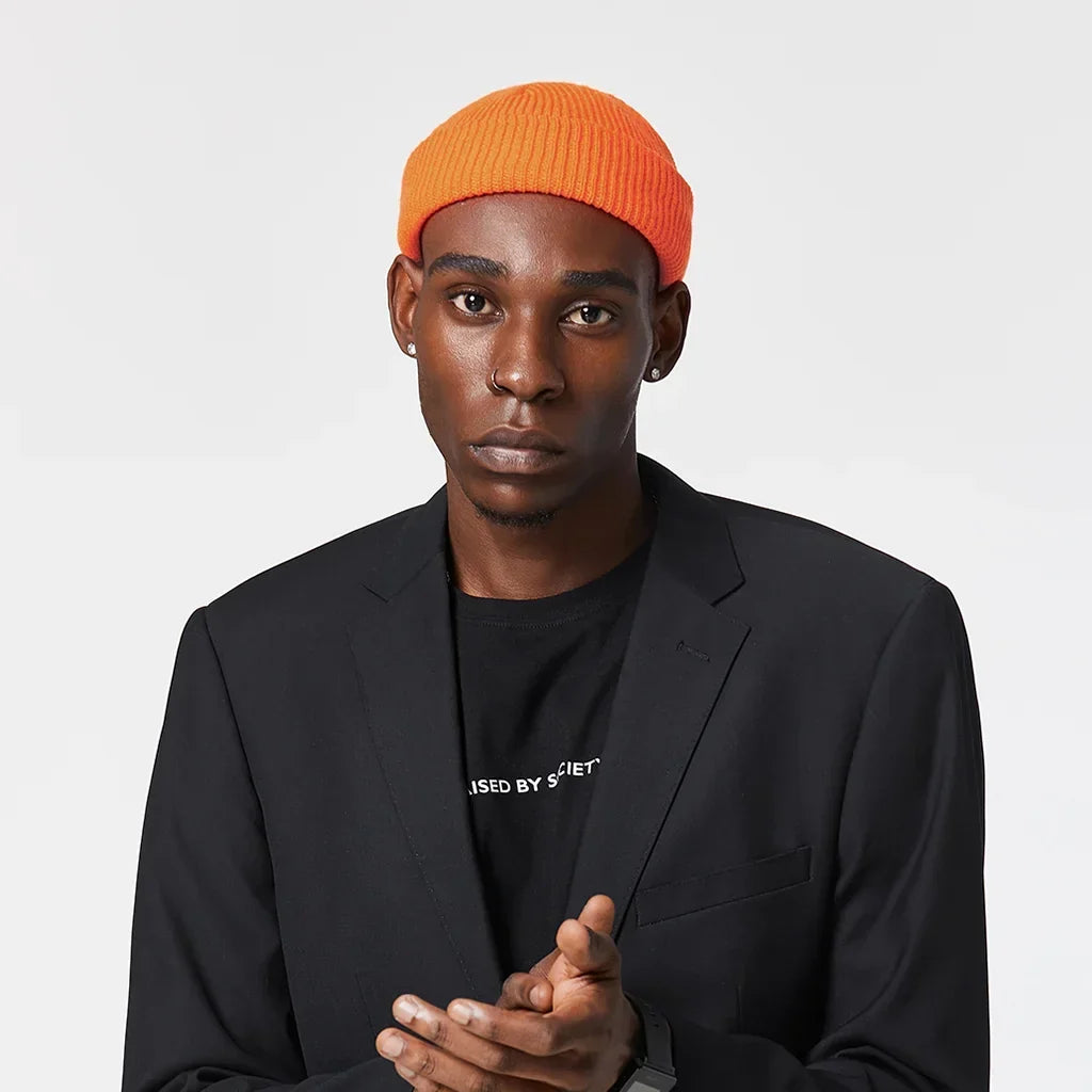 ORANGE FISHERMAN BEANIE