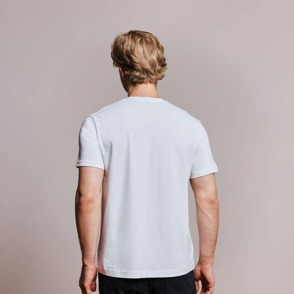 WHITE LOOPWHEELED T-SHIRT